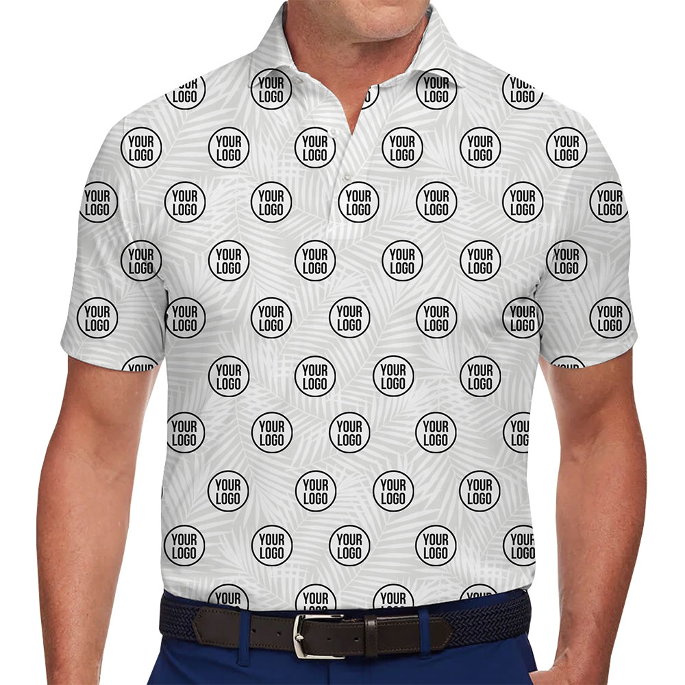 Custom Logo Tropical Theme Hawaiian Polo Shirt (Live Preview) - variant image 1