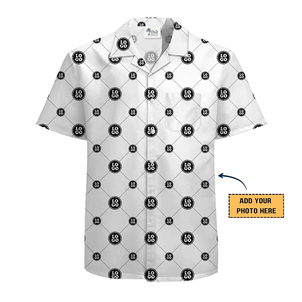 White Custom Button Down Work Shirts With Logo And Live Preview