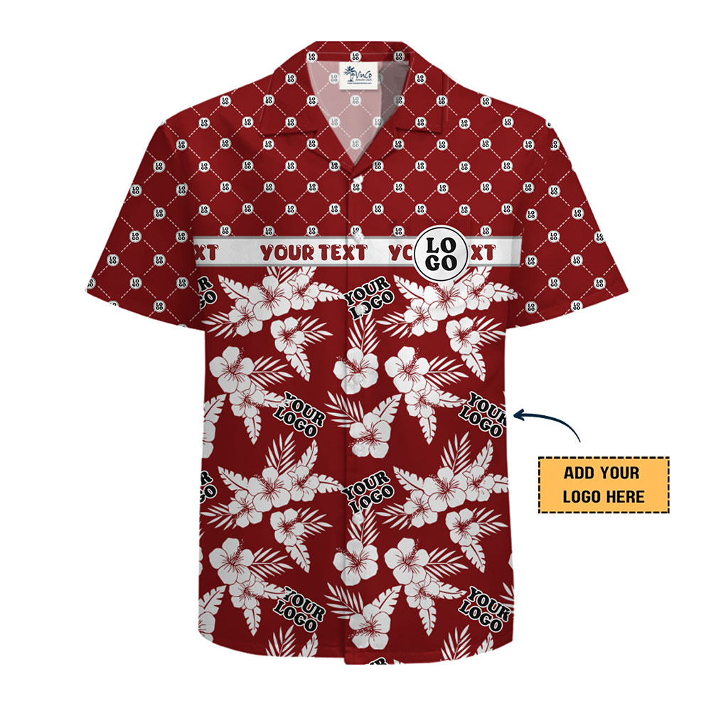 Unique Island Shirt with Personalized Logo and Vibrant Patterns