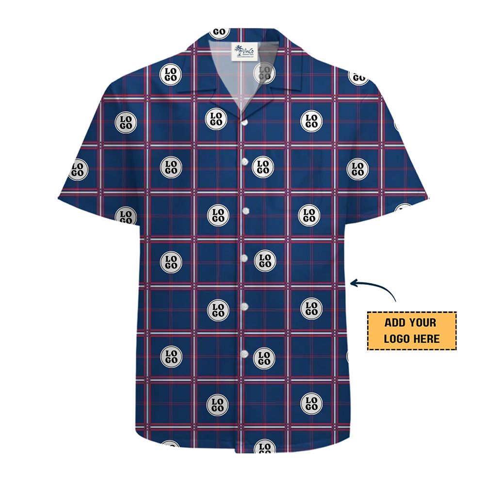 Custom Logo Plaid Shirt for Professional and Casual Occasions
