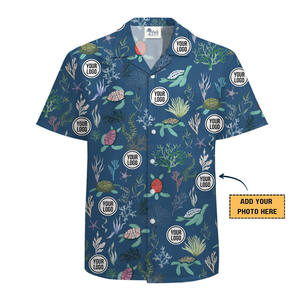 Custom Undersea World Hawaiian Shirt With Company Logo
