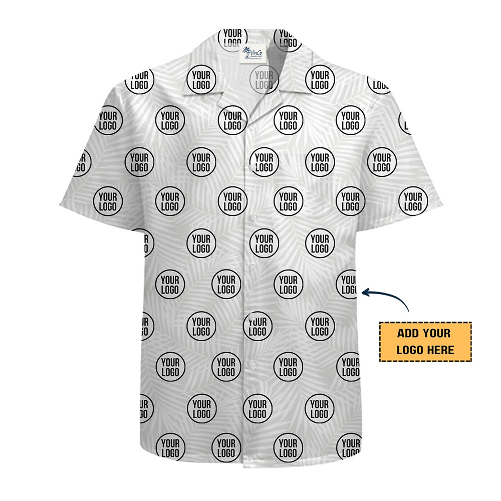 Custom Logo Tropical Theme Hawaiian Shirt (Live Preview)