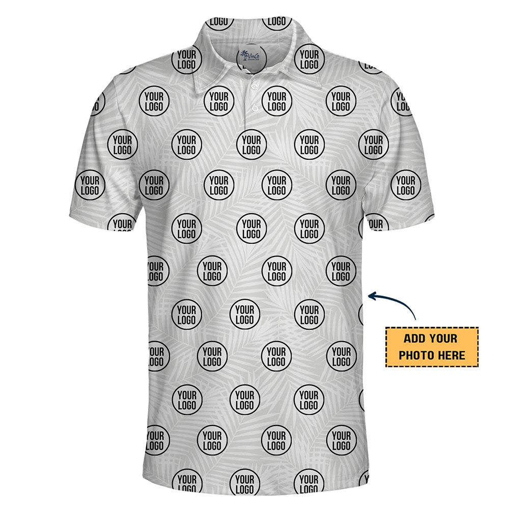 Custom Logo Tropical Theme Hawaiian Polo Shirt (Live Preview)