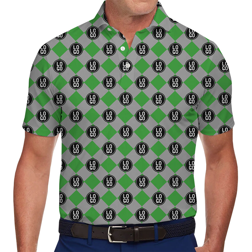 Custom Green and Gray Polo Shirt Perfect for Branding and Uniforms - variant image 1