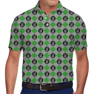 Custom Green and Gray Polo Shirt Perfect for Branding and Uniforms