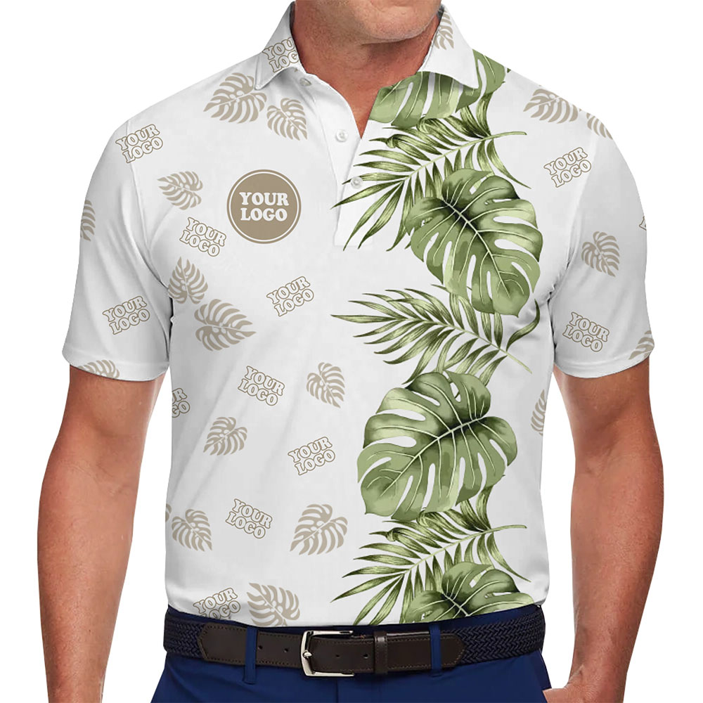 Trade Show Tropical Golf Polo Shirt With Custom Logo - variant image 1