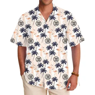 Palm Tree Flamingo Paradise Hawaiian Shirt for Men and Women