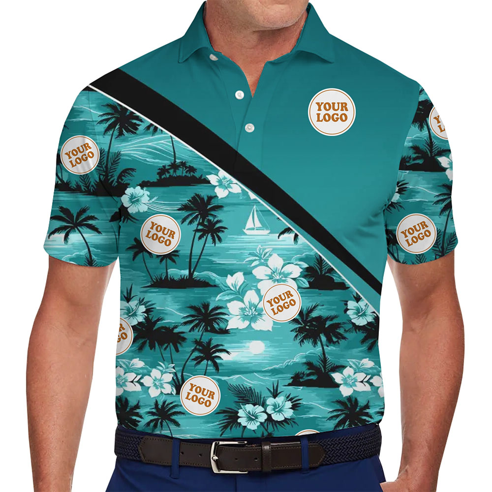 Custom Tropical Polo Shirt with Logo Placement - variant image 1