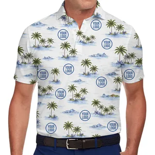 Custom Palm Shores Hawaiian Polo Shirt