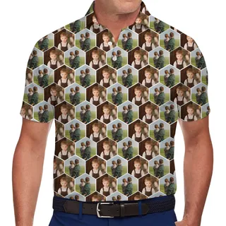 Personalized Photo Print Polo Shirt Unique Gift