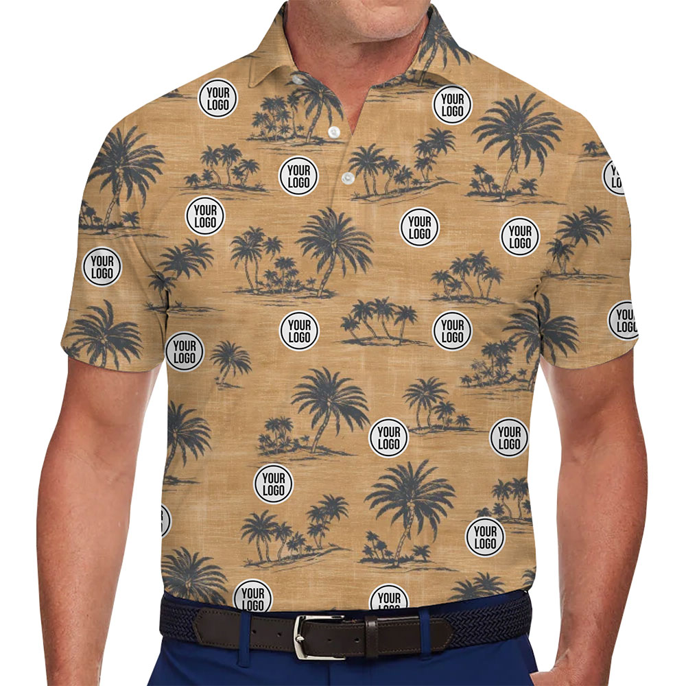 Sandy Shores Palm Tree Polo Shirt Custom Logo - variant image 1