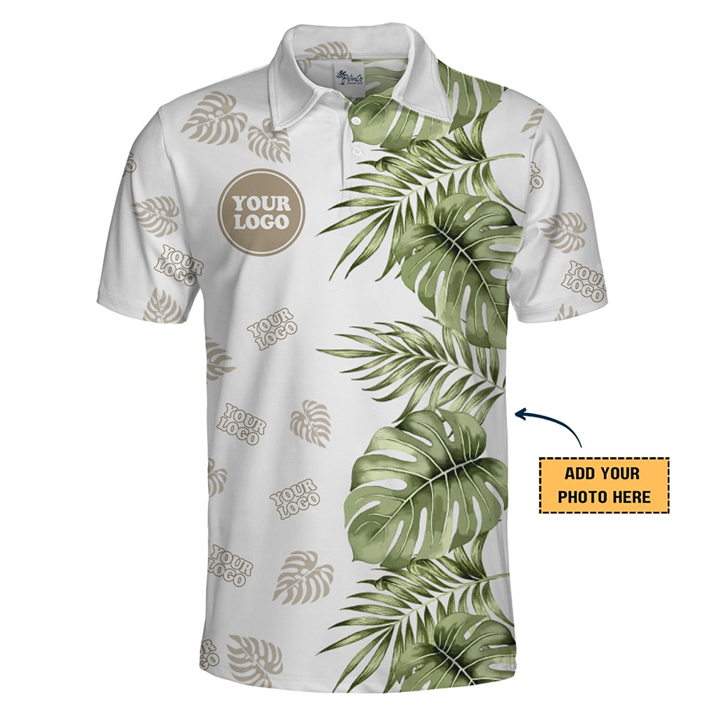 Trade Show Tropical Golf Polo Shirt With Custom Logo