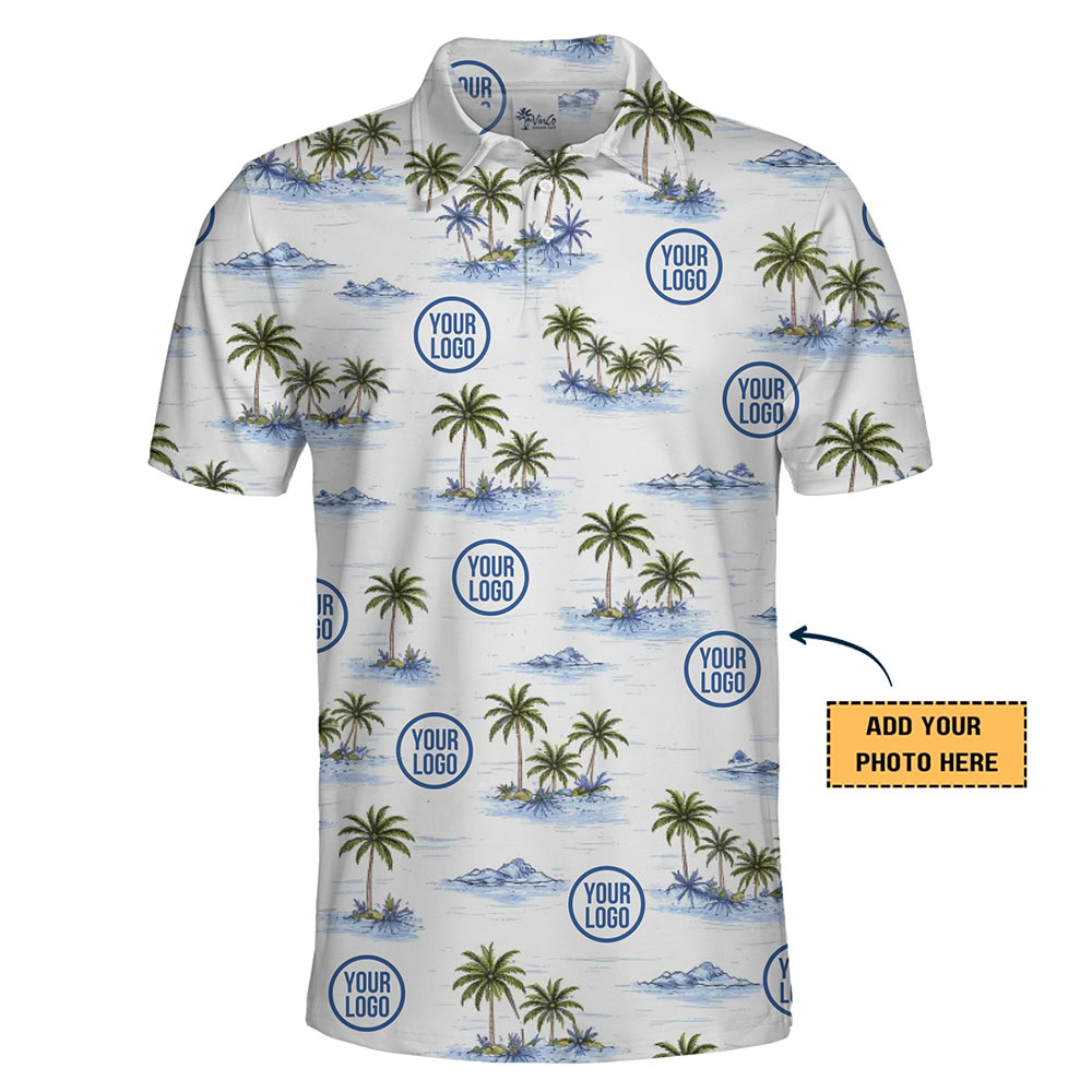 Custom Palm Shores Hawaiian Polo Shirt