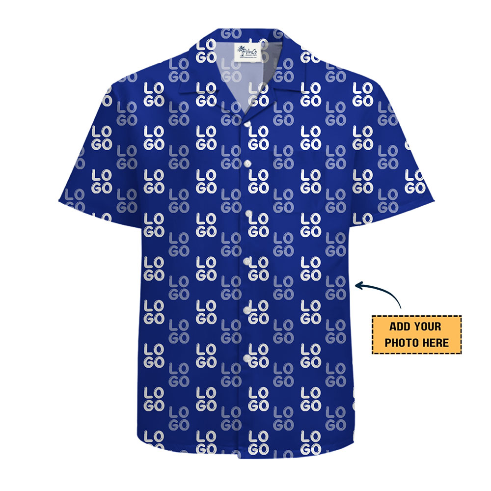 Custom Logo Business Hawaiian Shirt [Instant Preview]
