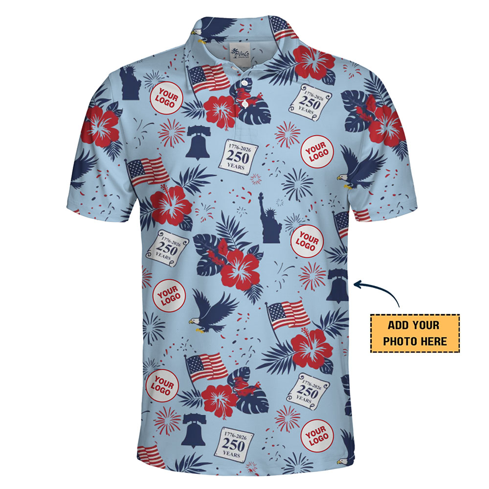 Personalized USA 250th Anniversary Polo Shirt