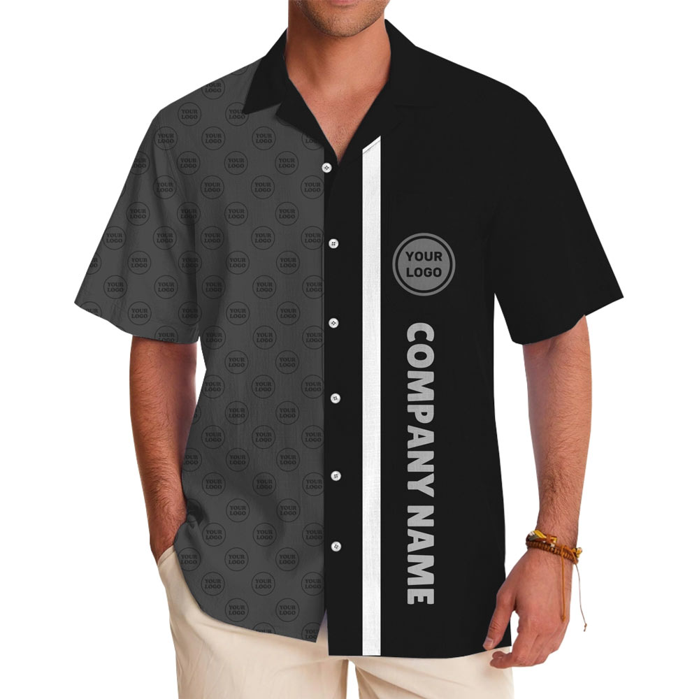 Custom Logo Side Stripe Hawaiian Shirt - variant image 1