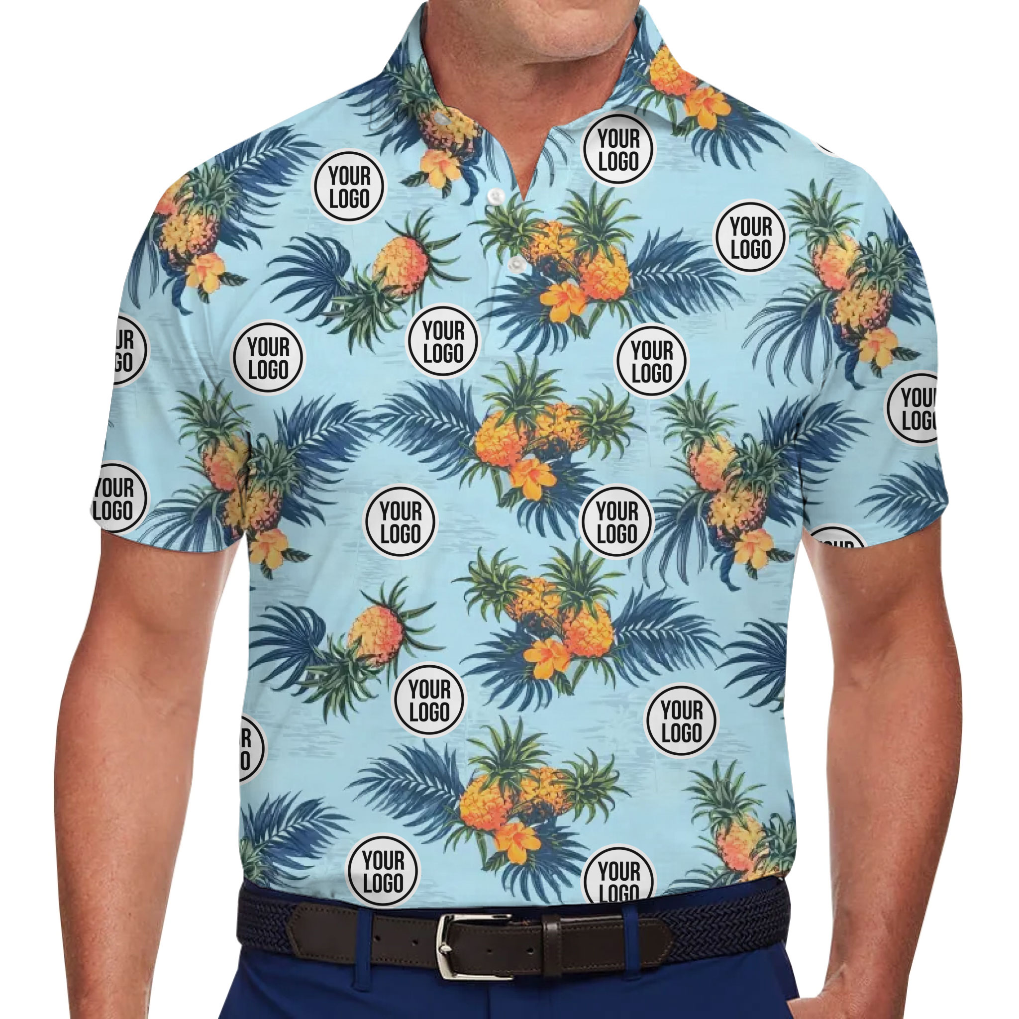 Fun Tropical Aesthetic Polo Shirt Custom Logo - variant image 1