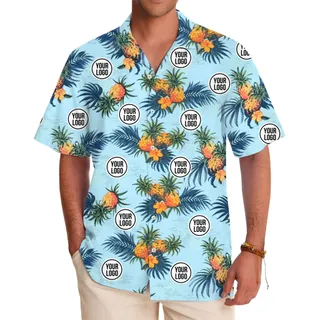 Fun Tropical Aesthetic Hawaiian Shirt Custom Logo