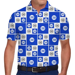Corporate Checkered Polo Shirt with Personalized Logo Placement