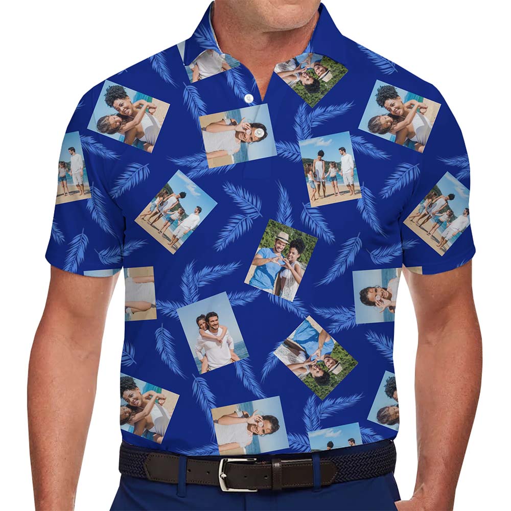 Unique Custom Your Photo Golf Polo Shirt With Preview - variant image 1