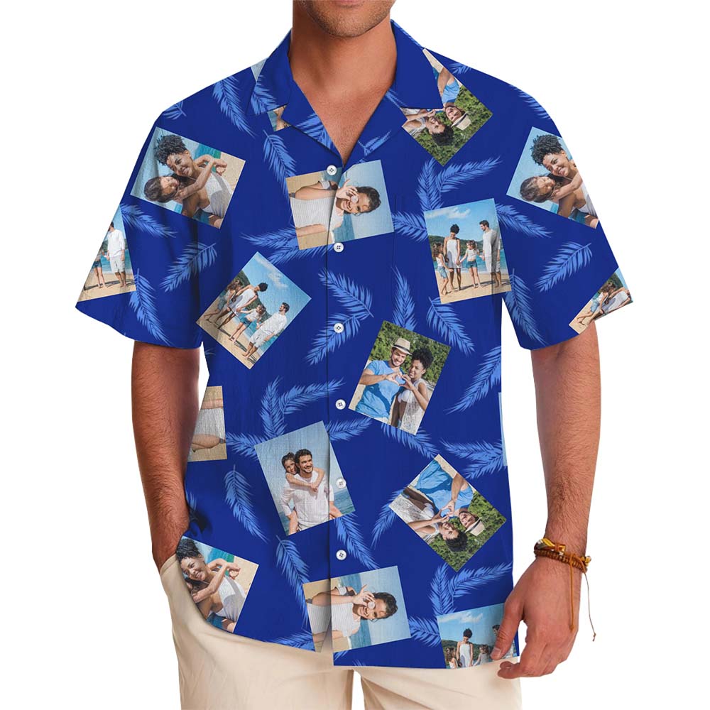 Custom 5 Photos Tropical Hawaiian Shirt With Preview - variant image 1