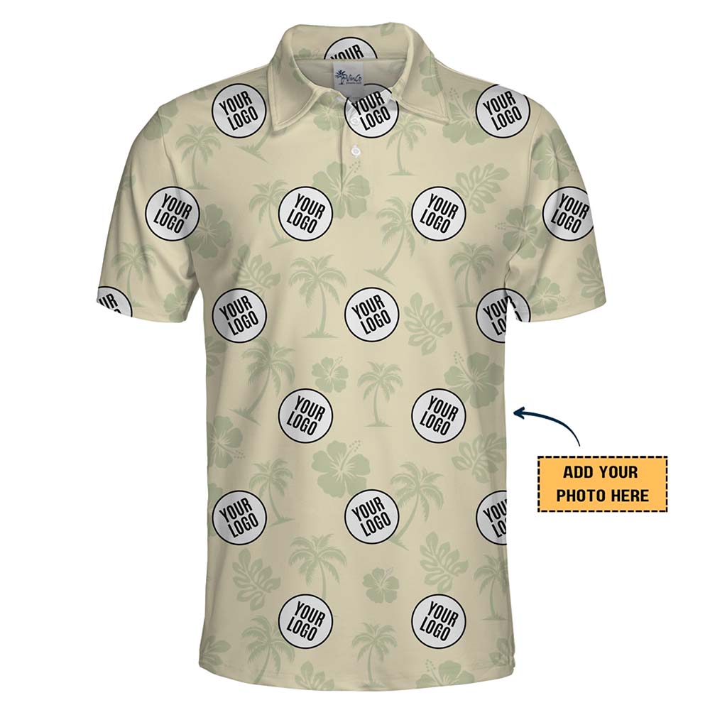 Aloha Palm Custom Logo Golf Polo Shirt
