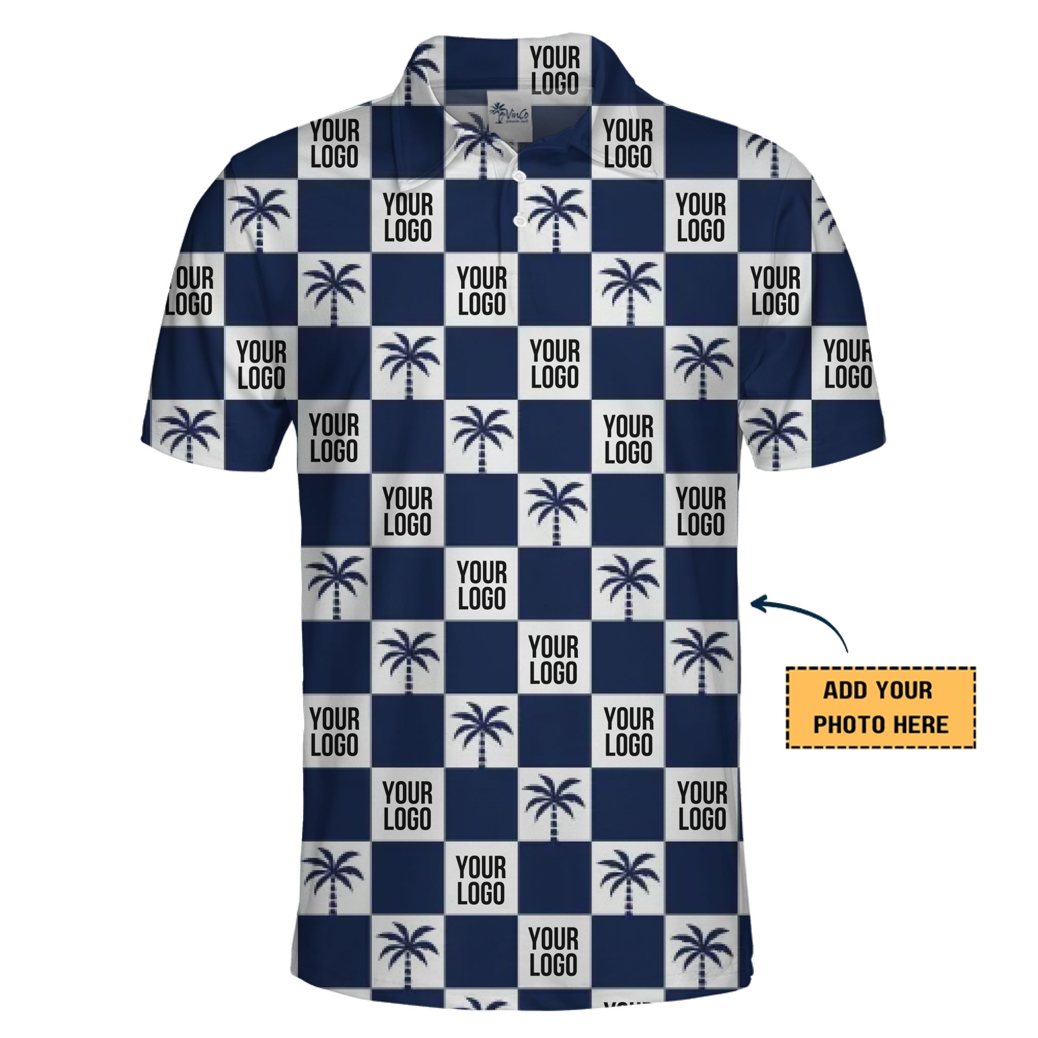 Stylish Palm Tree Polo Shirt Custom Logo