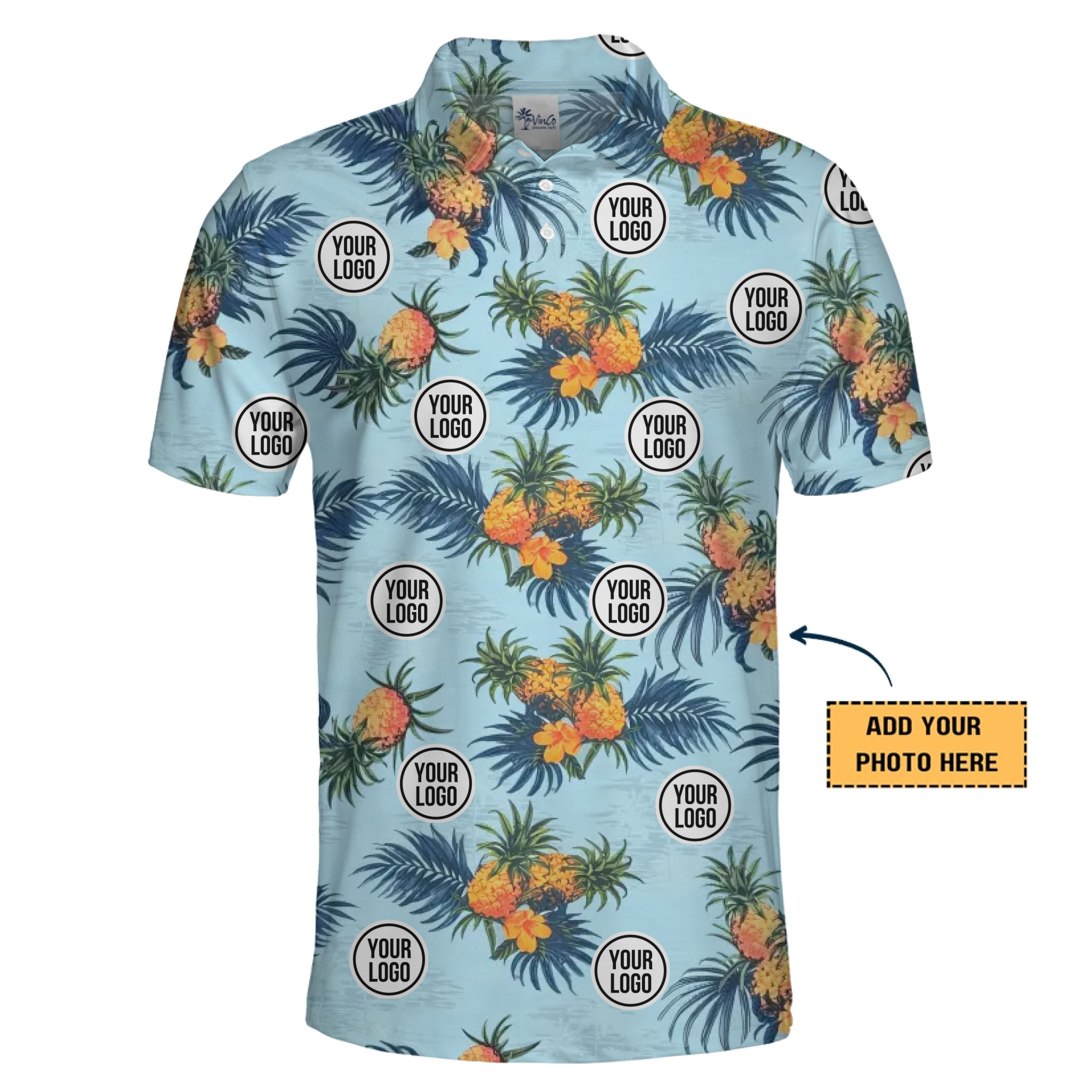 Fun Tropical Aesthetic Polo Shirt Custom Logo