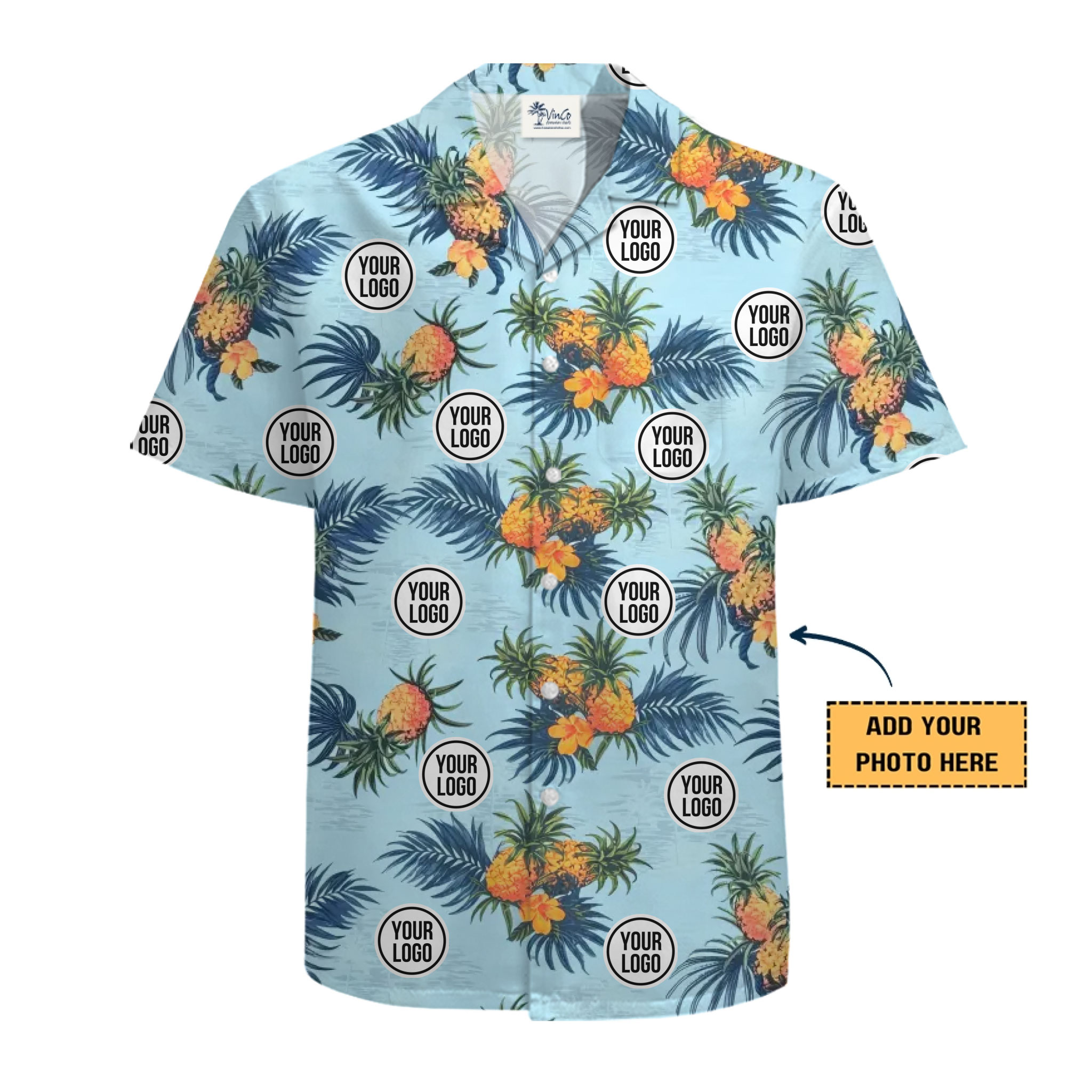 Fun Tropical Aesthetic Hawaiian Shirt Custom Logo
