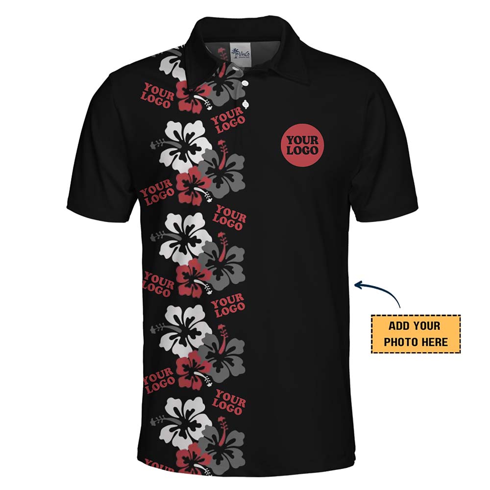Unique Floral Golf Polo Shirt With Custom Logo
