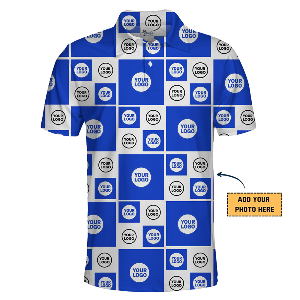 Corporate Checkered Polo Shirt with Personalized Logo Placement