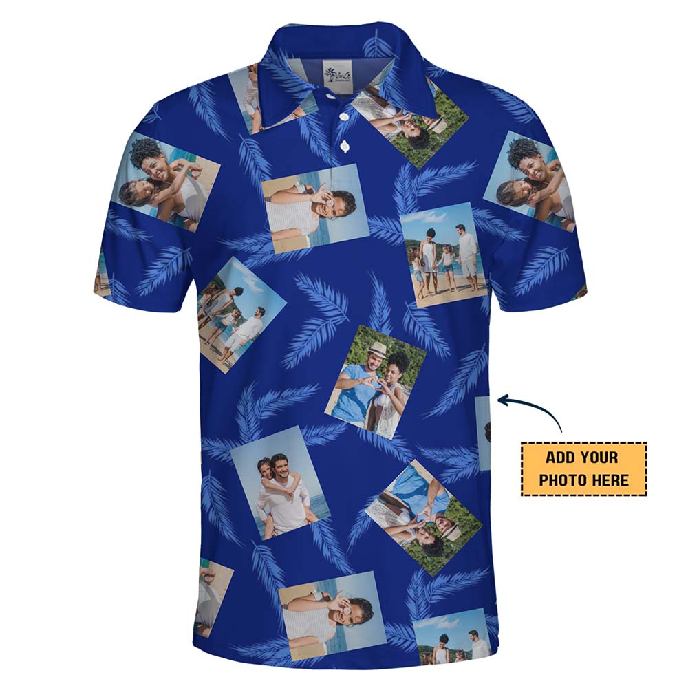 Unique Custom Your Photo Golf Polo Shirt With Preview
