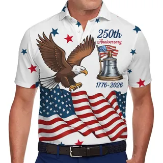 Liberty Bell 250th Anniversary Custom Polo Shirt for Events