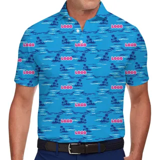 [Live Preview] Custom Logo Coastal Island Polo Shirt