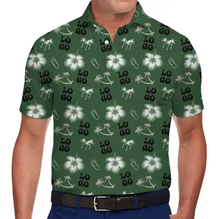 [Live Preview] Custom Logo Island Holiday Polo Shirt