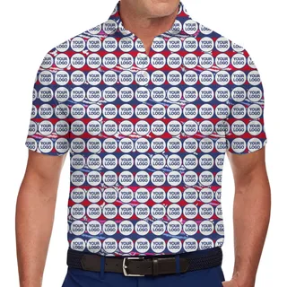 [Live Preview] Custom Logo USA Patriotic Polo Shirt