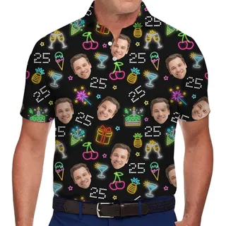 Special Birthday Polo Shirts With Custom Face And Age