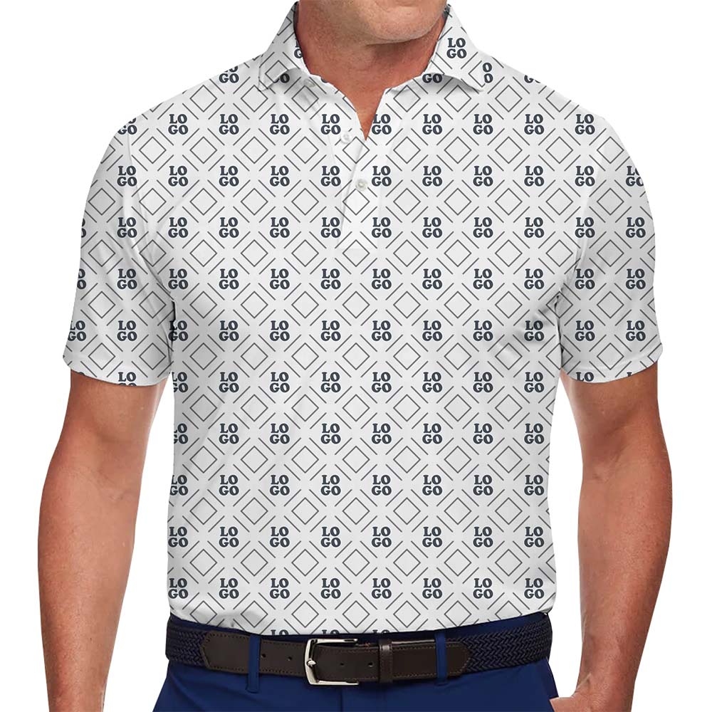 Professional Grid Custom Logo Golf Polo Shirt - variant image 1