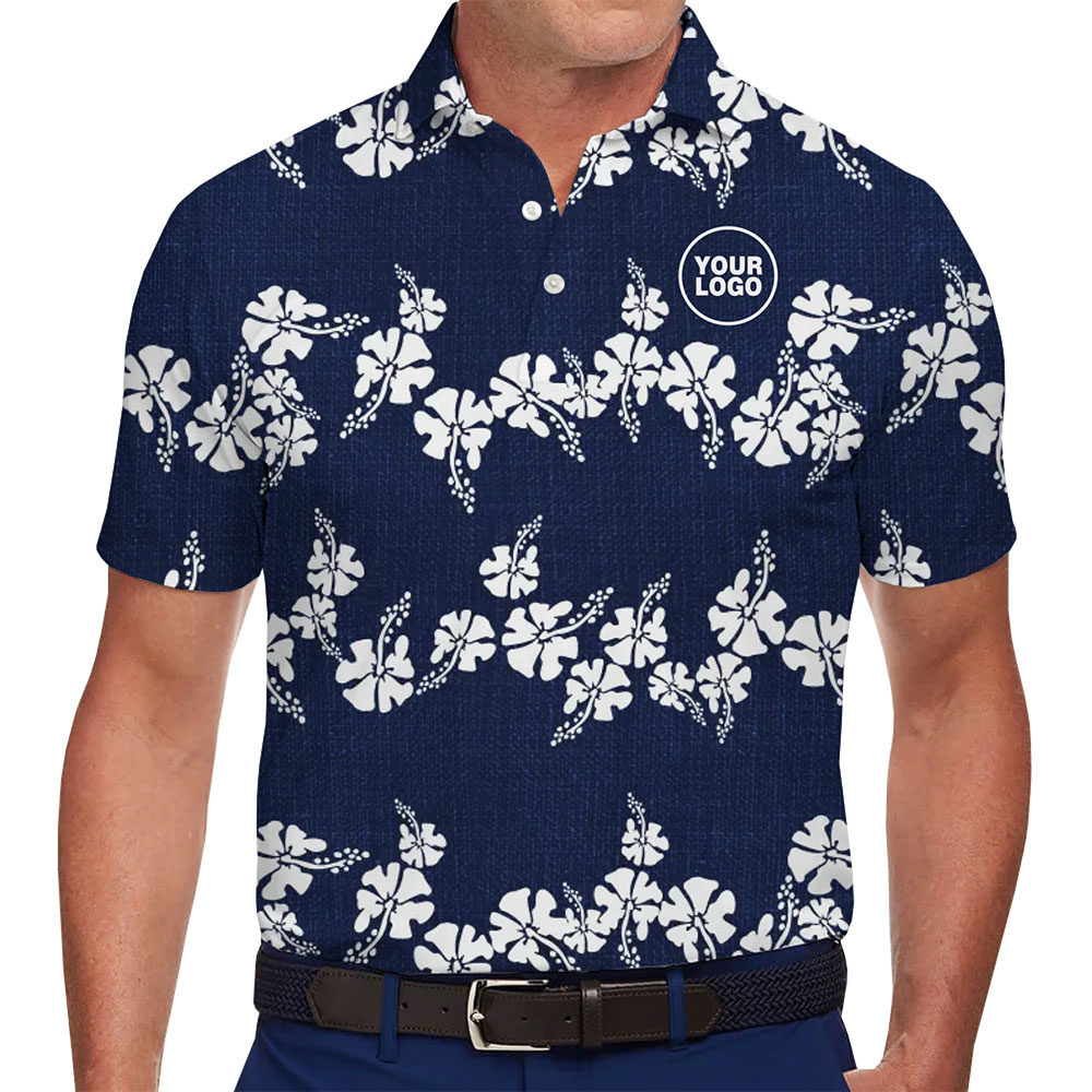 Customizable Hawaiian Polo Shirt with Logo - variant image 1