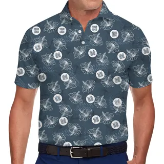 Custom Hibiscus Polo Shirt with Logo for Sophisticated Branding