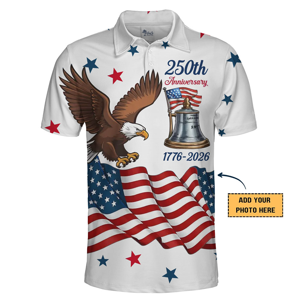 Liberty Bell 250th Anniversary Custom Polo Shirt for Events