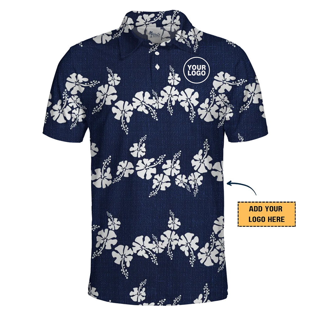 Customizable Hawaiian Polo Shirt with Logo