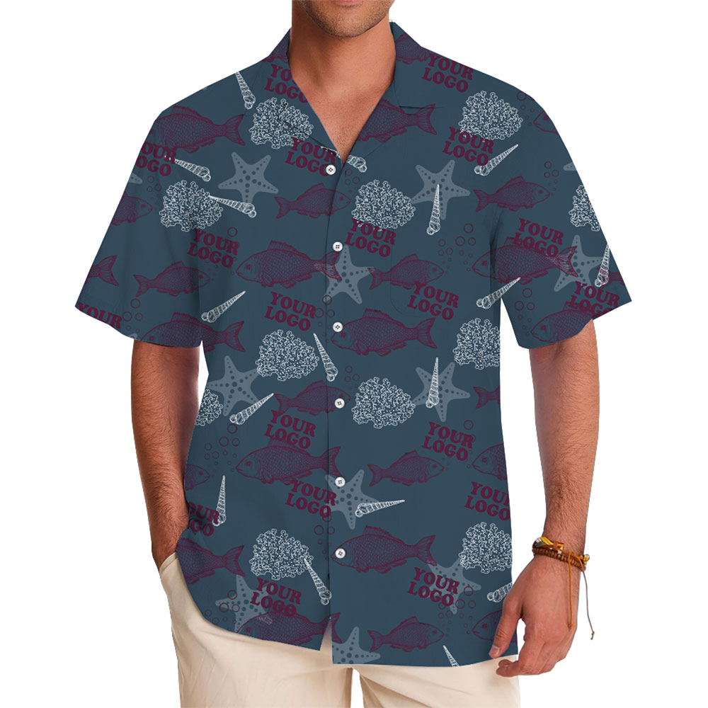 Ocean Life Custom Hawaiian Shirt for Events and Branding - variant image 1