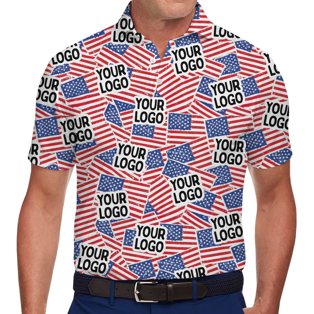 Custom American Flag Polo Shirt - variant image 1