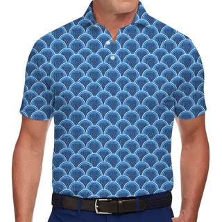 [Live Preview] Custom Logo Geometric Pattern Polo Shirt