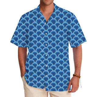 Custom Hawaiian Shirt With Repeating Logo Structure