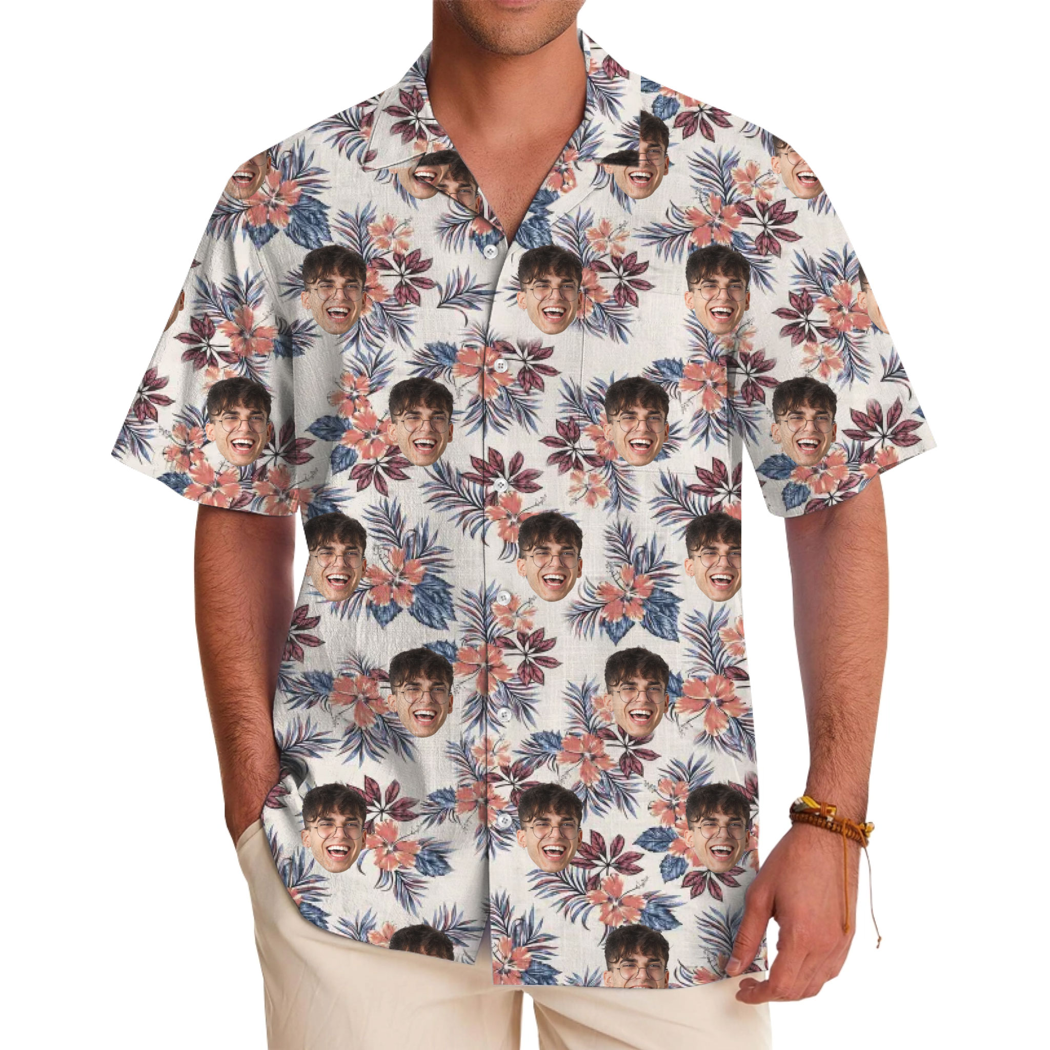 Custom Face/Logo Hawaiian Tropical Shirt - variant image 1