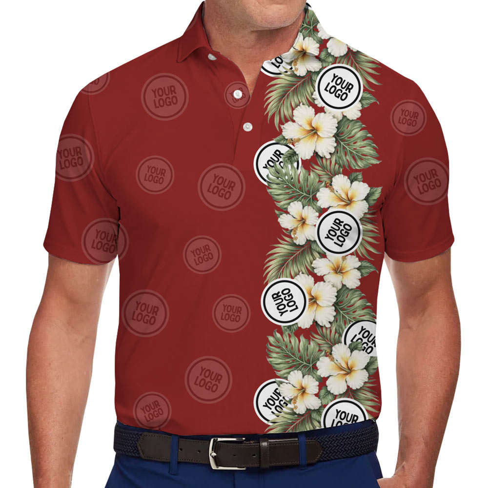Custom Logo Tropical Border Polo Shirt - variant image 1