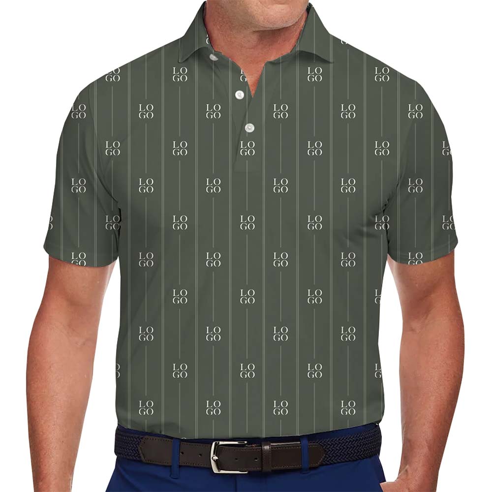 Classic Stripe Brand Identity Golf Shirt With Your Logo - variant image 1