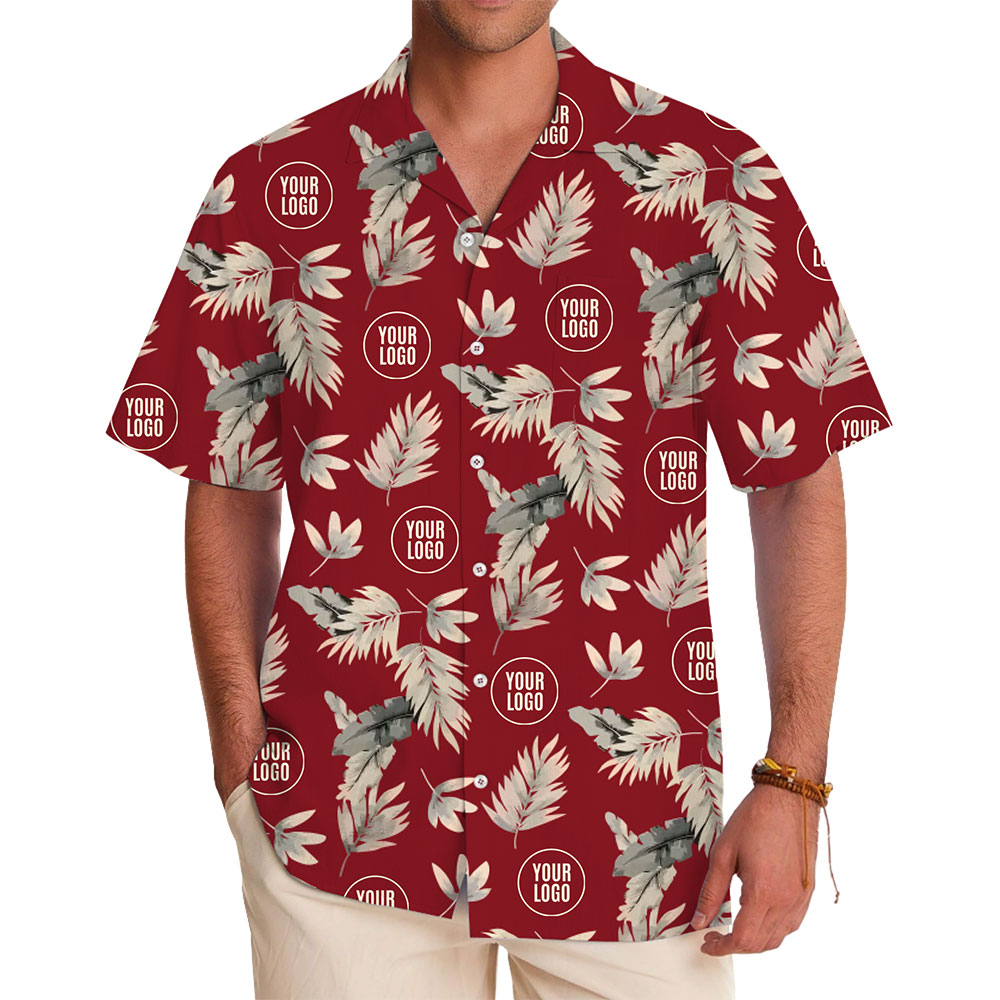 Customizable Red Hawaiian Shirt with Your Logo - variant image 1